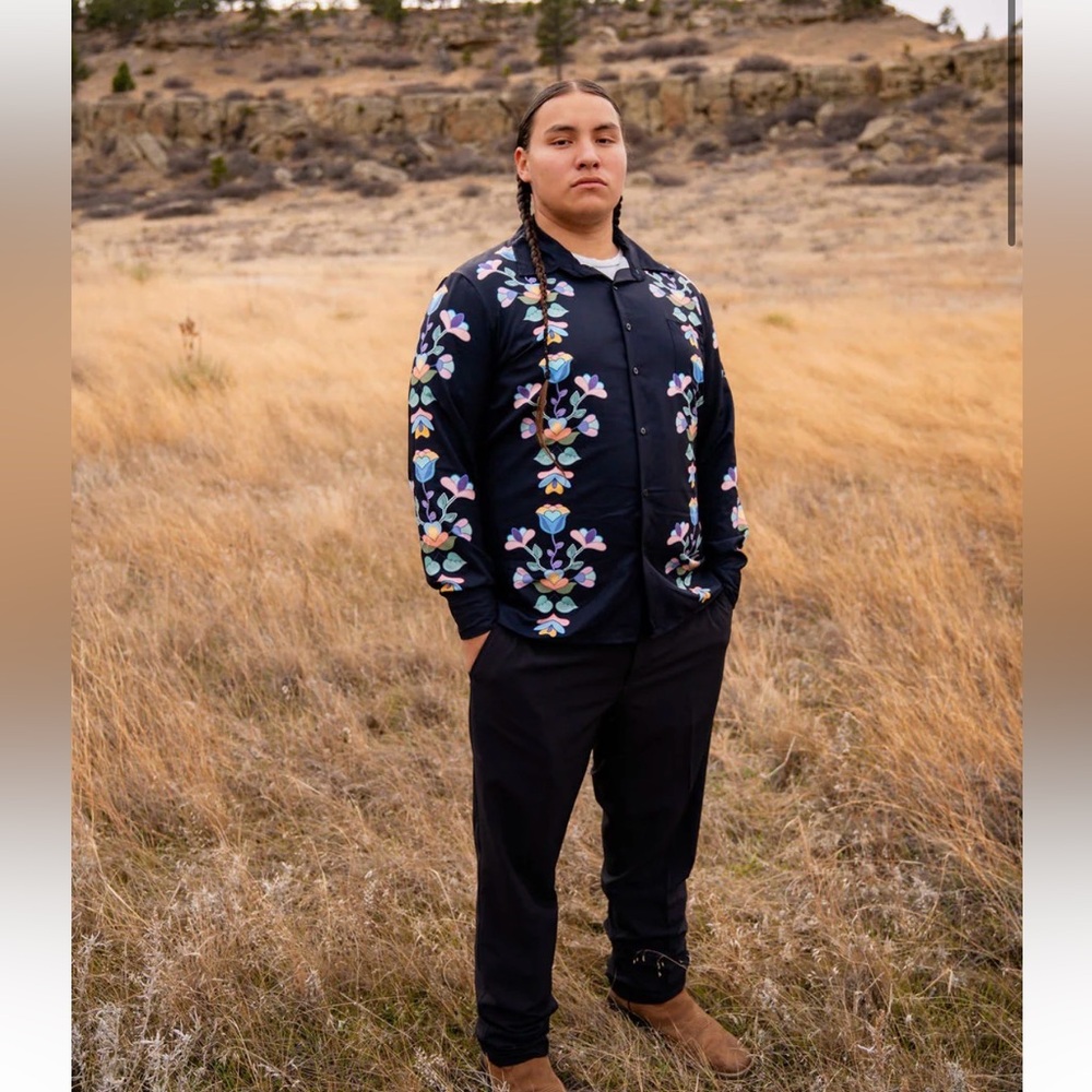 Choke Cherry Creek Rooted in Kindness long sleeve button-up